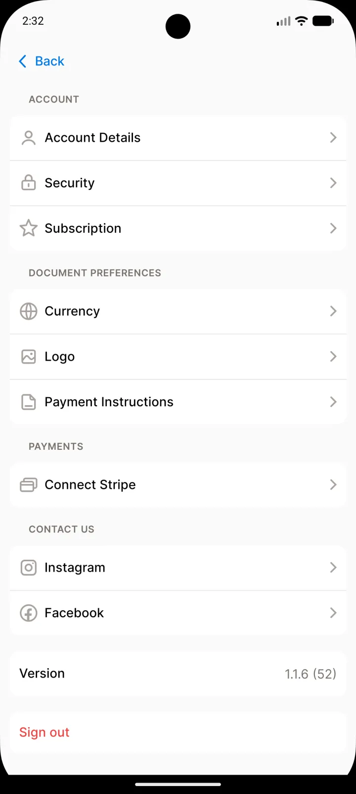 Settings — Stripe, currency and preferences