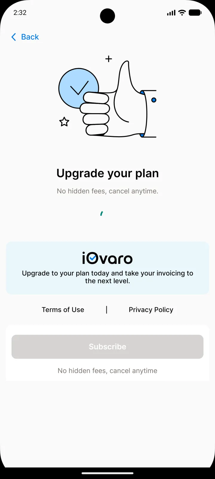 Subscription — upgrade your plan