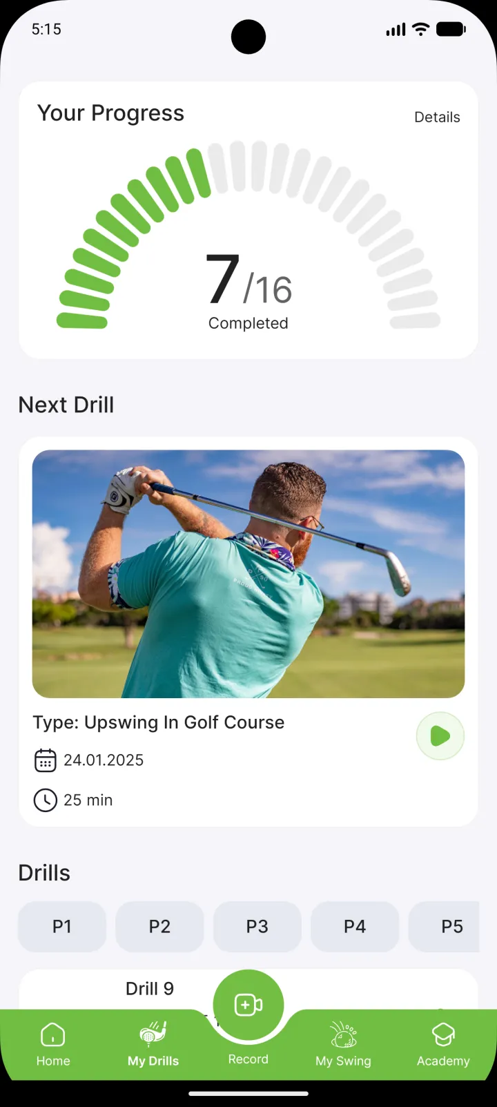 Drills — guided practice & progress