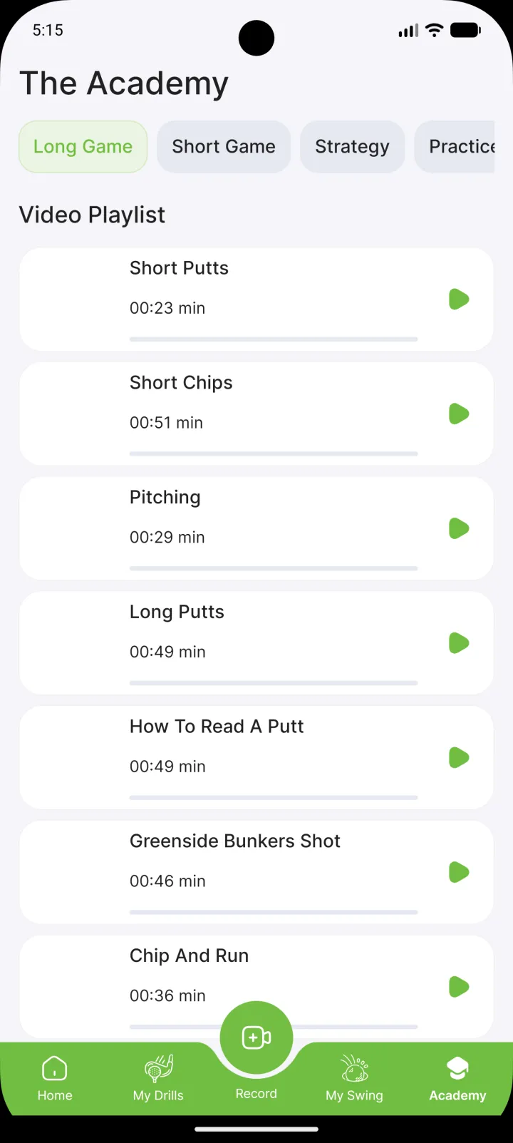 Academy — coaching video library