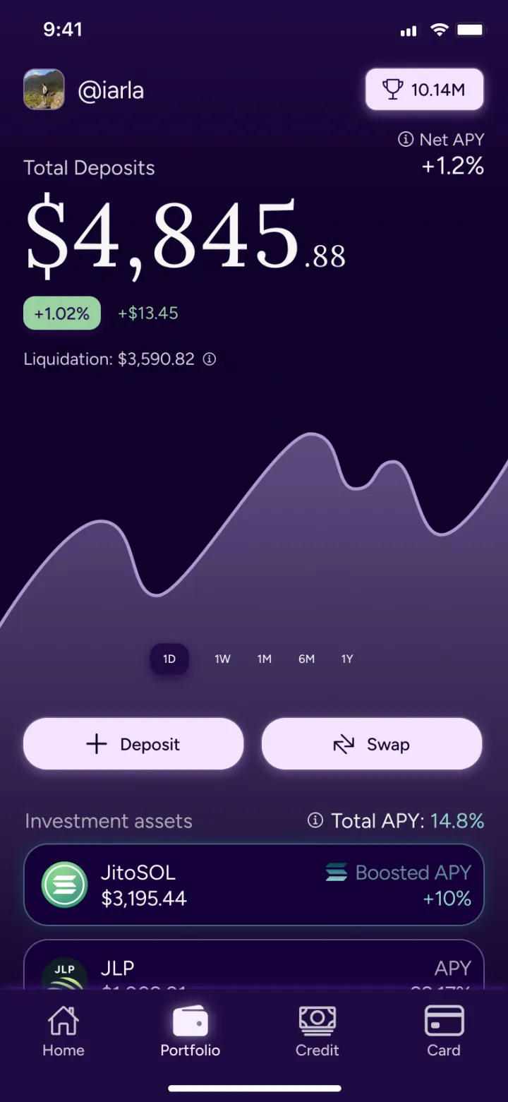 Portfolio — on-chain yield