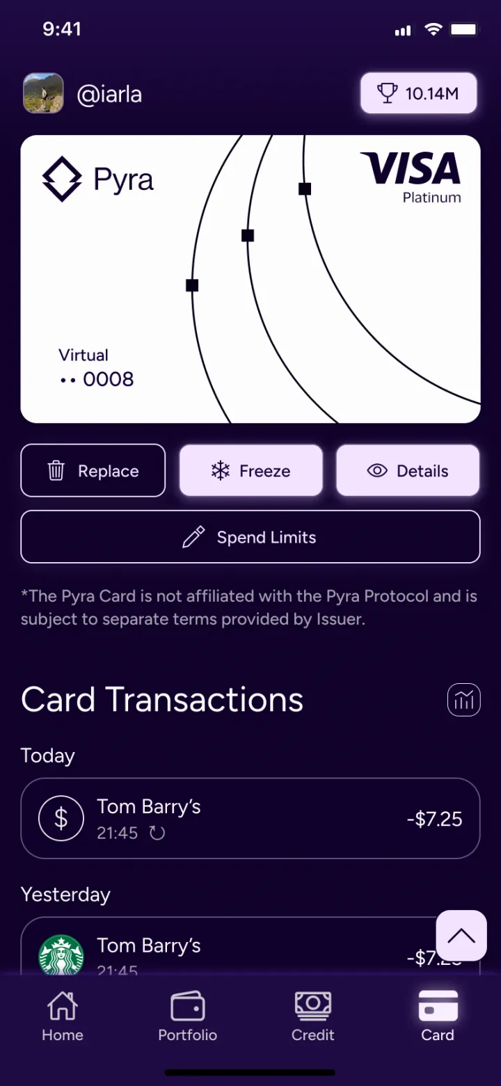 Card — virtual payment card