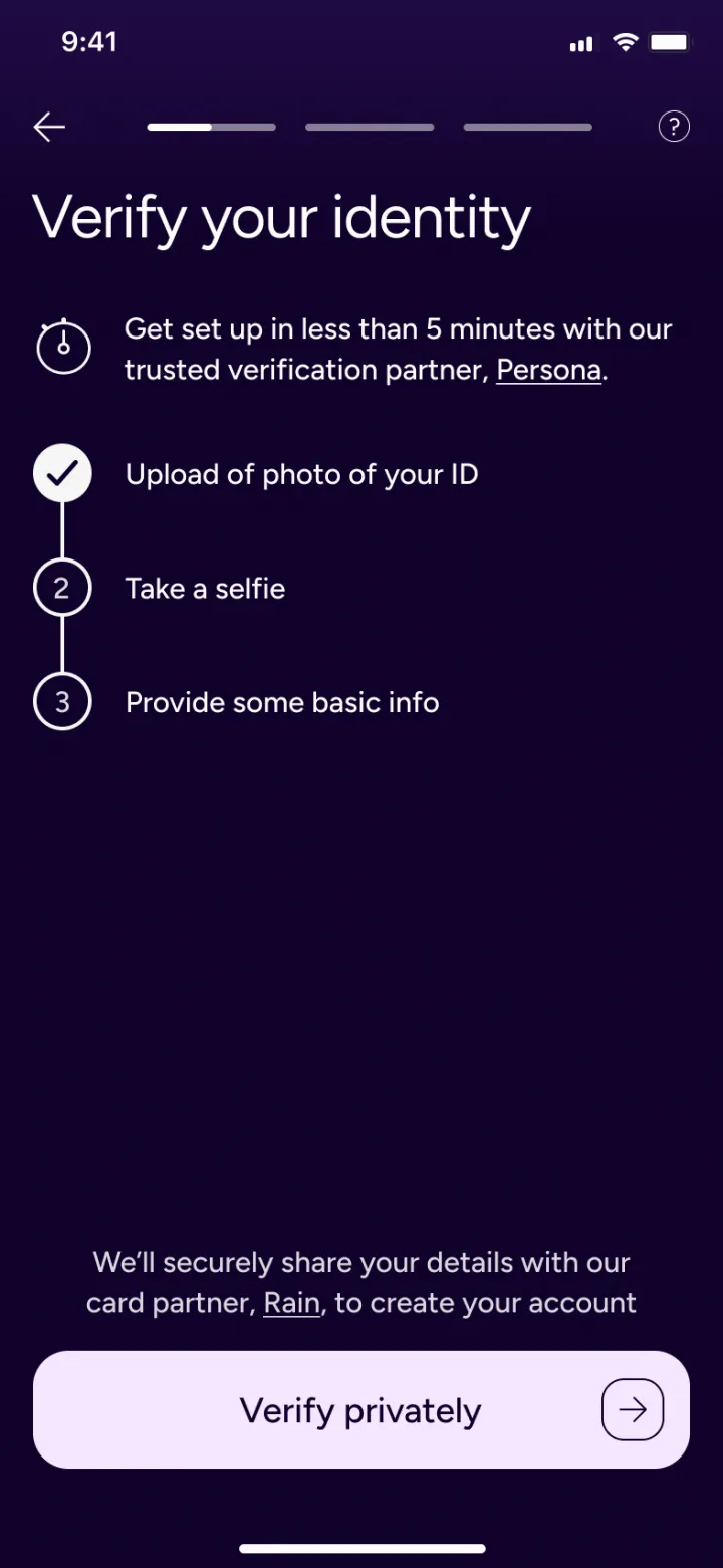 KYC — identity verification